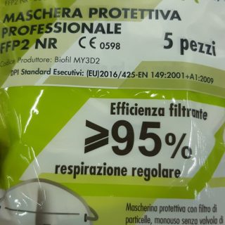 MASCHERINA FFP2 NR  ( SET 5 PZ )